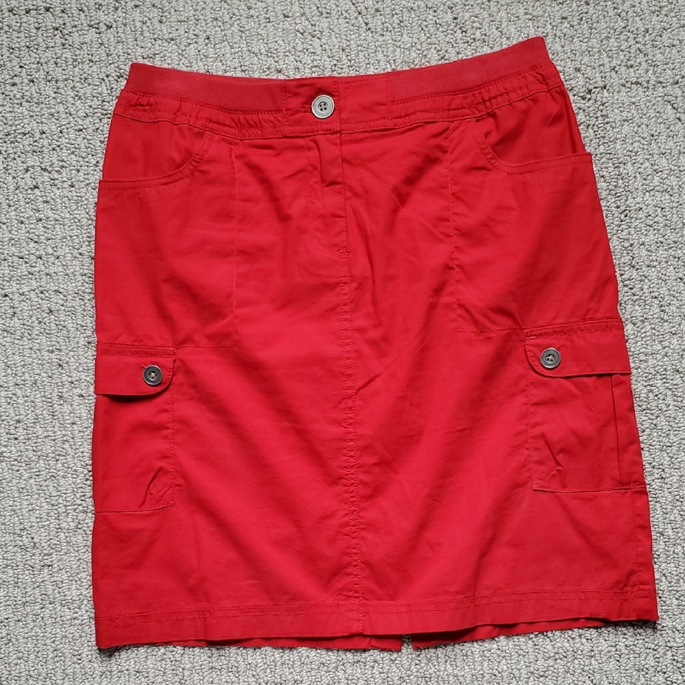 Chico's Vibrant Red Skirt.  Size Small